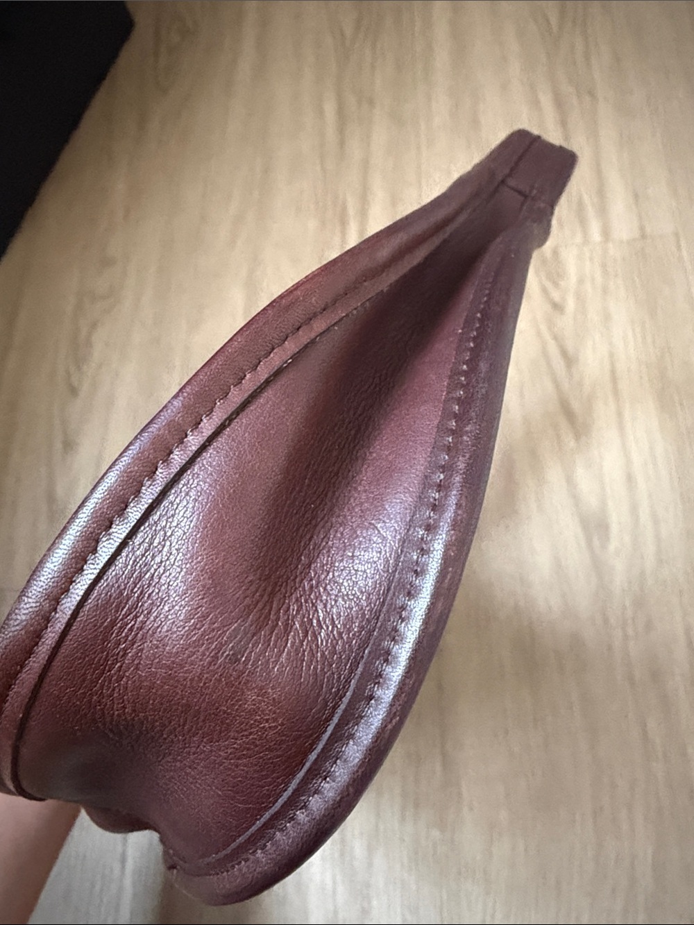 Vintage Coach Mini Ergo Hobo Shoulder Bag in Dark Mahogany Brown Leather - Picture 6 of 9
